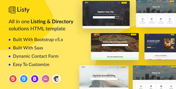 Listy – Listing & Directory Solutions HTML Template